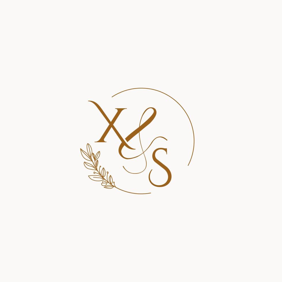 xs anfängliches Hochzeitsmonogramm-Logo vektor