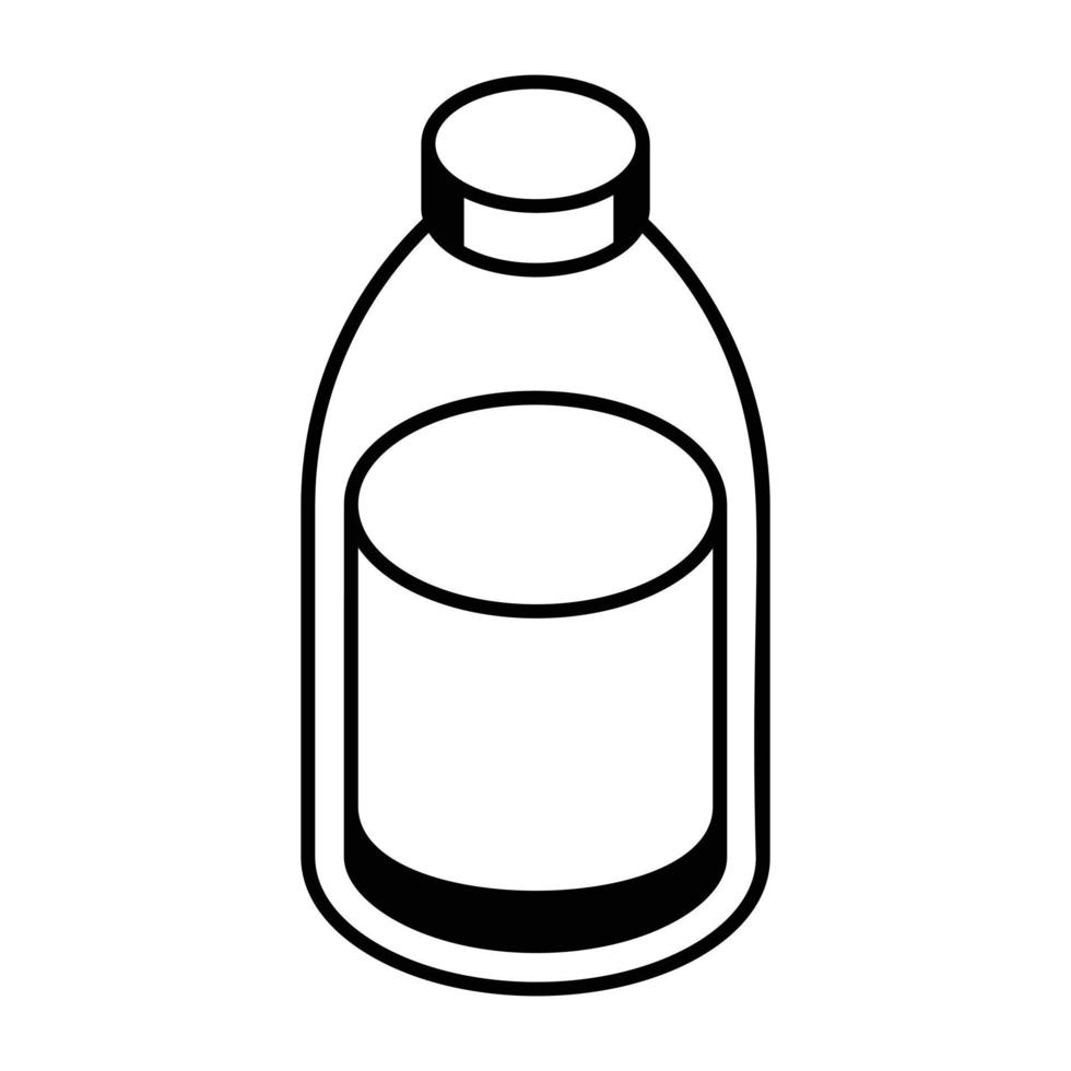 trendiges Umriss-Icon-Design von Sirup vektor