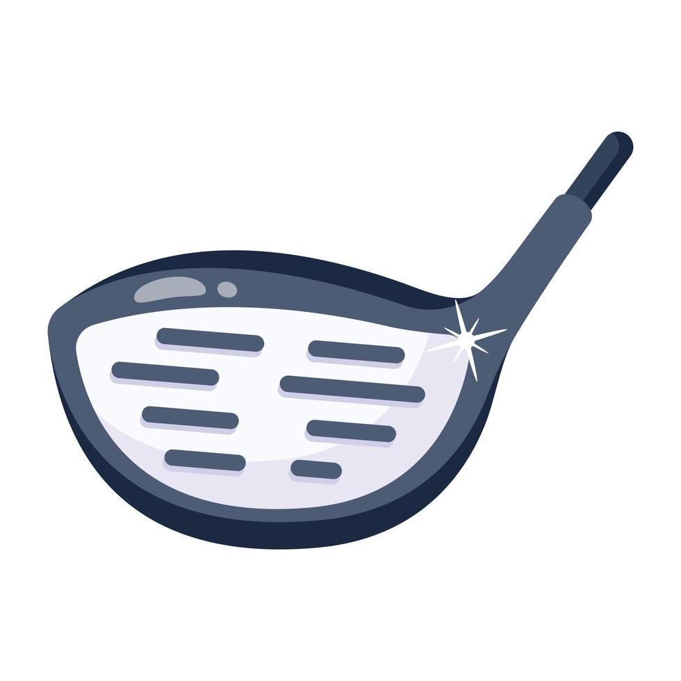 platt modern ikon av en golfklubba vektor