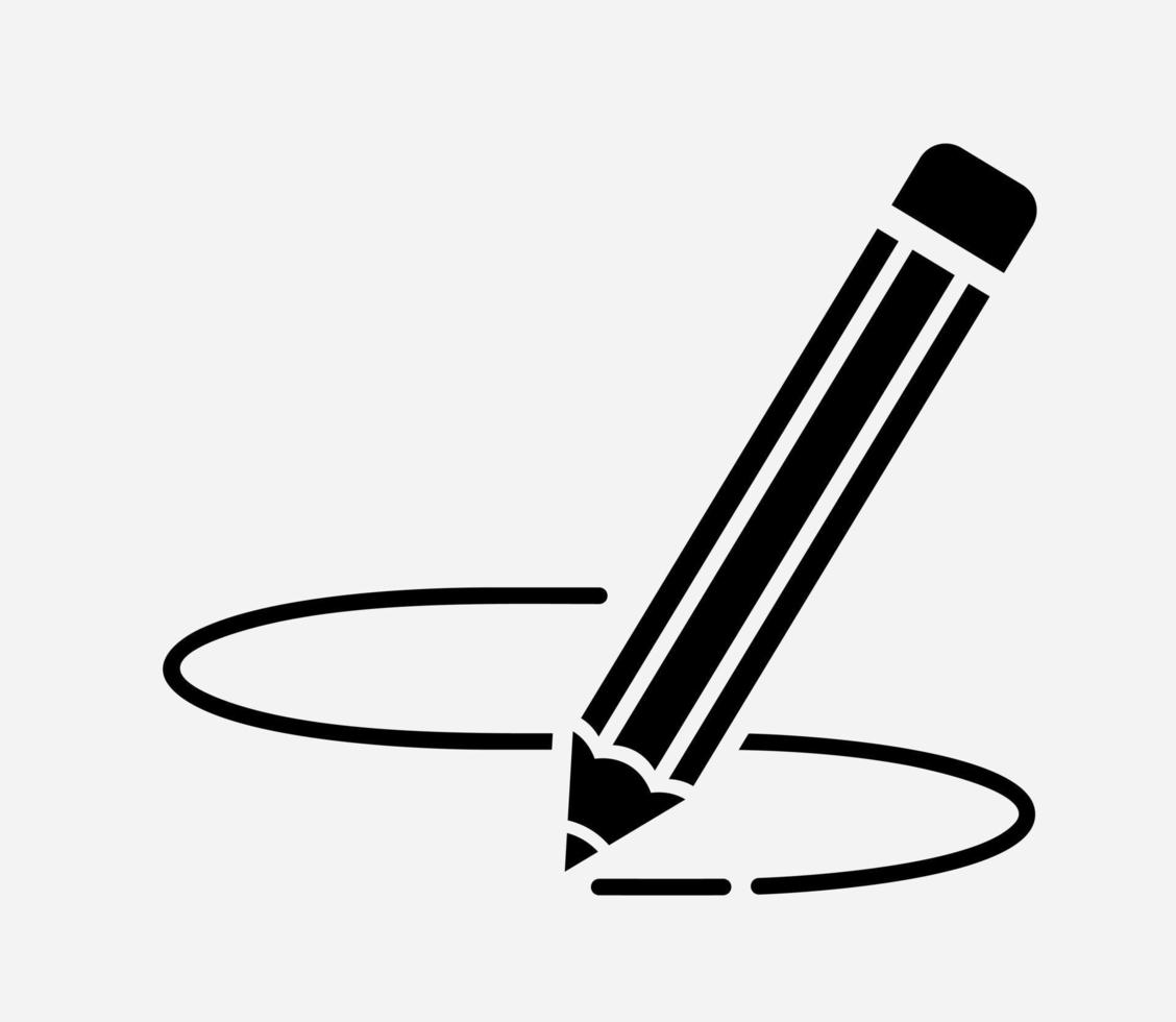 Stift-Symbol-Vektor-Illustration isoliert auf weißem Hintergrund. vektor