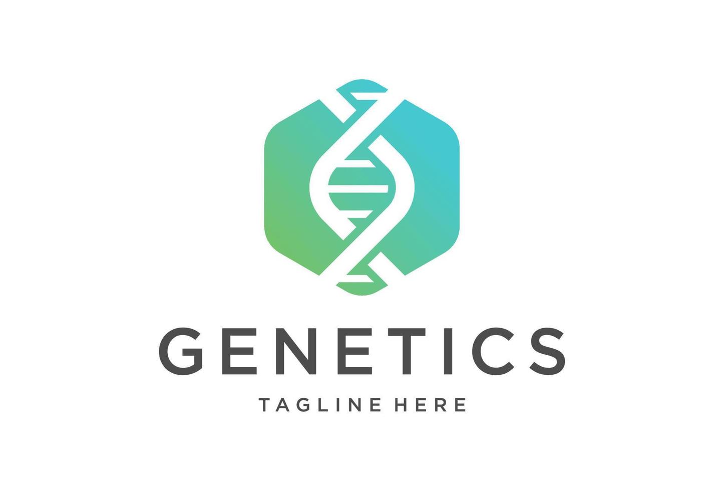 DNA-Logo-Vorlage. Genetik-Vektordesign. biologische Illustration vektor