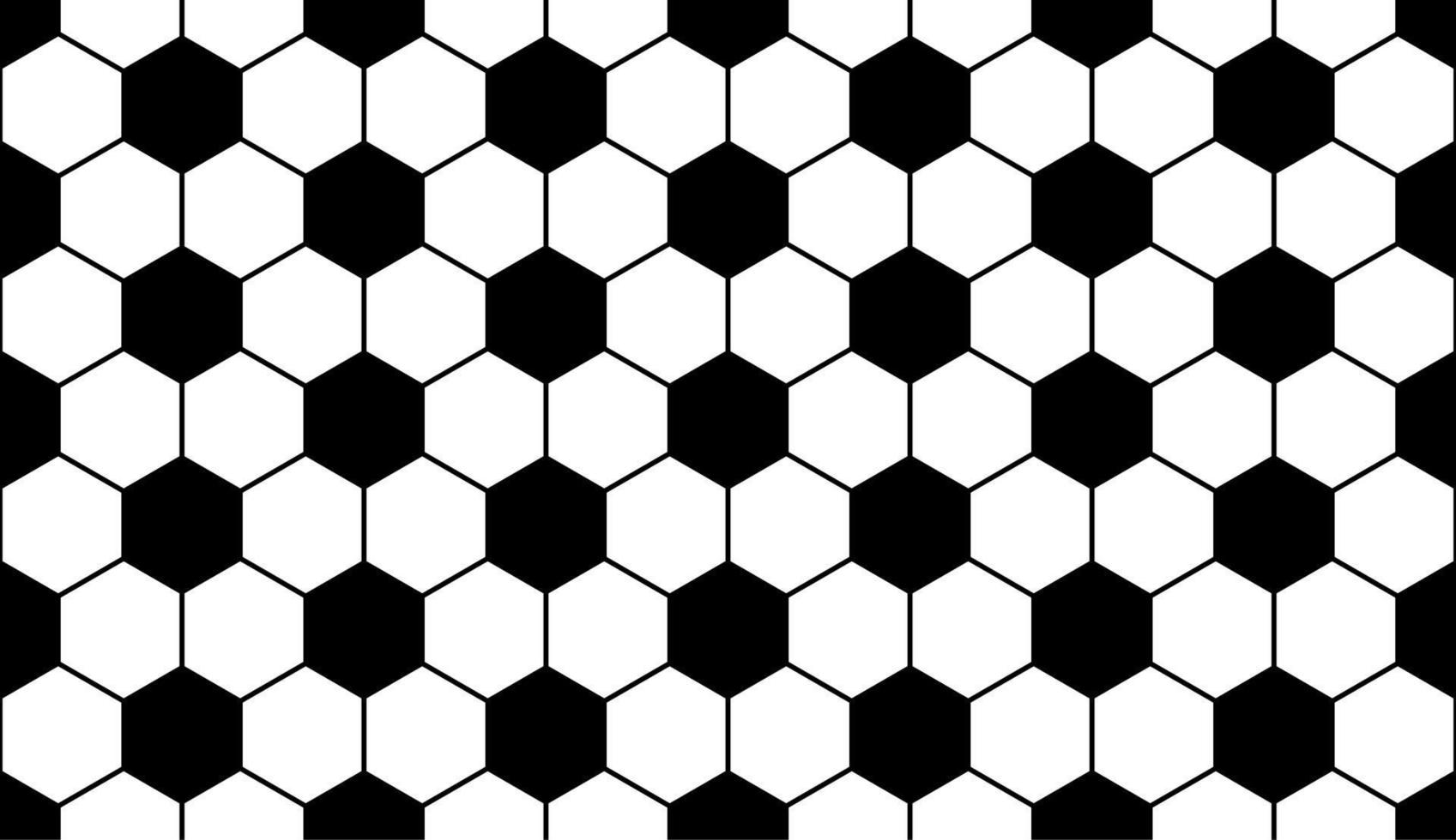schwarz-weißes Hexagon nahtloses Muster Soccer.football-Muster vektor