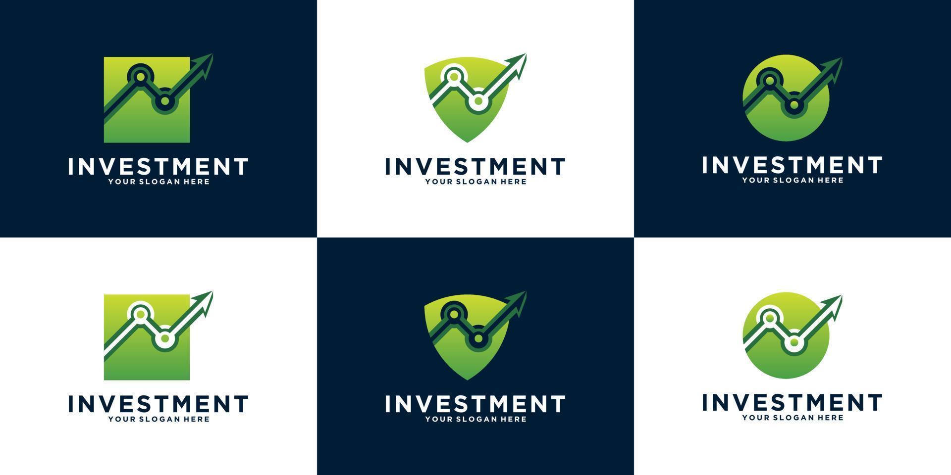 Sammlung von Inspirationen für das Design von Investmentbanking-Logos vektor