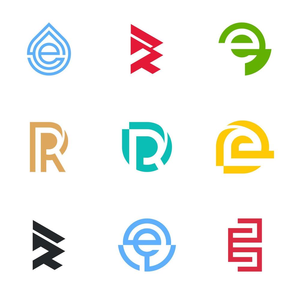 initial monogram logotyp set för för konsultverksamhet, initialer, finansiella företag vektor