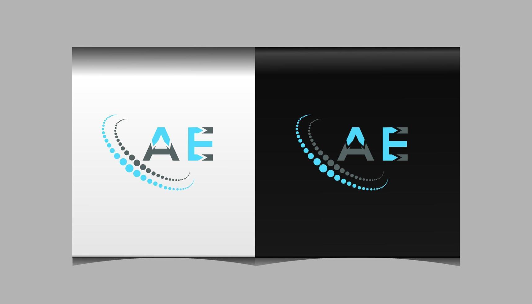 ae letter logotyp kreativ design. en unik design. vektor