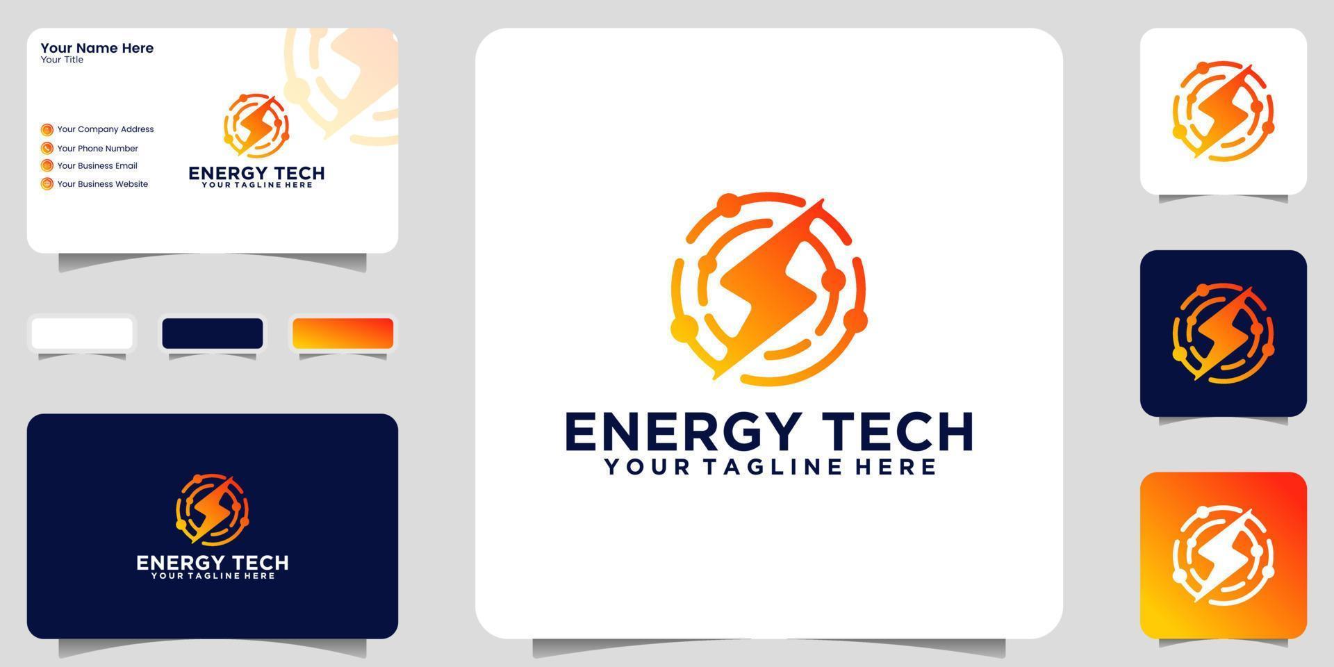 Inspiration für das Design des Energietechnologie-Logos vektor