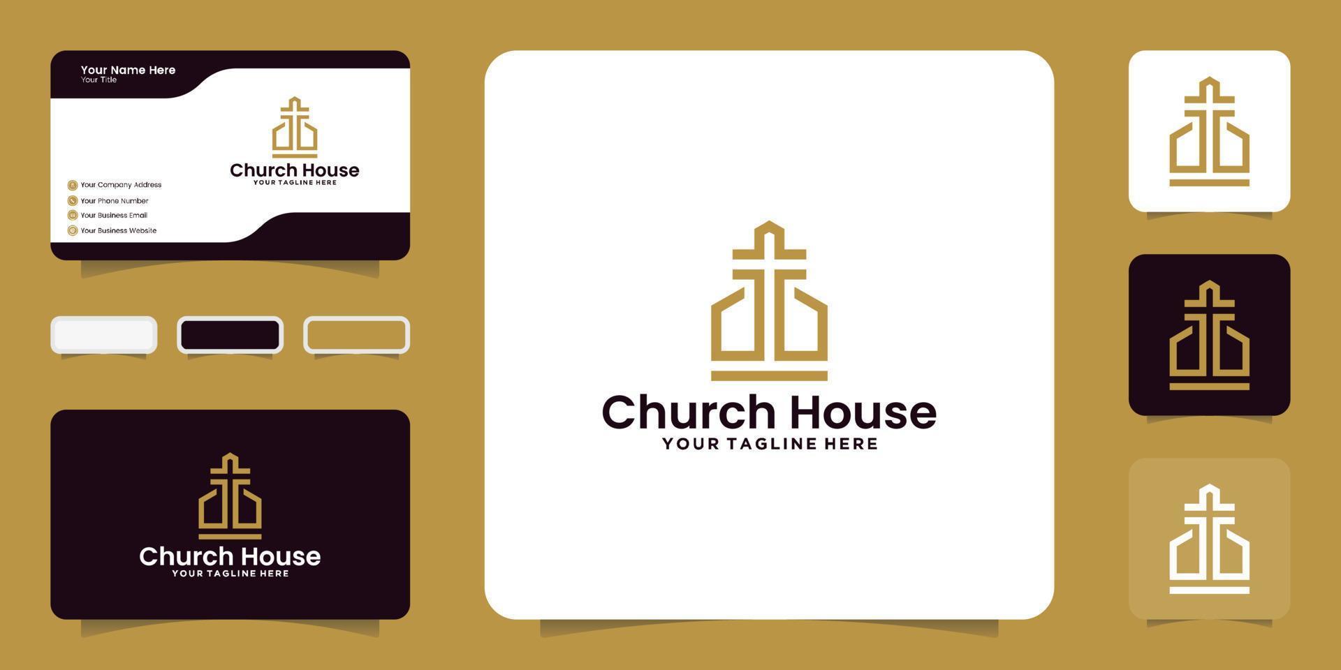 Designinspiration für religiöse Häuser und Inspiration für Visitenkarten vektor