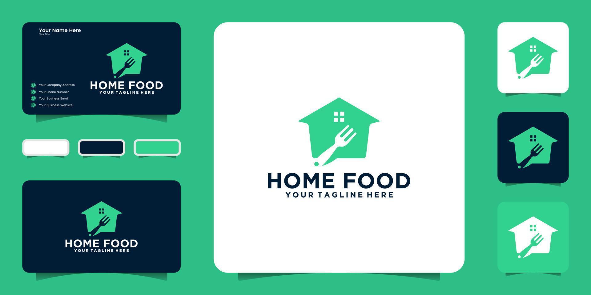 food house logotyp design inspiration och visitkort inspiration vektor
