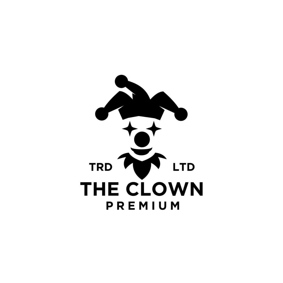 Premium-Clown-Joker-Logo-Icon-Design-Vektor-Illustration vektor