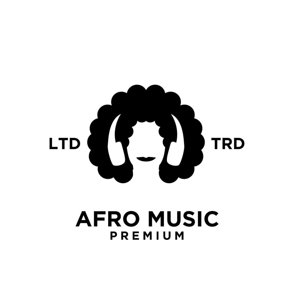 afro musik vektor logotypdesign