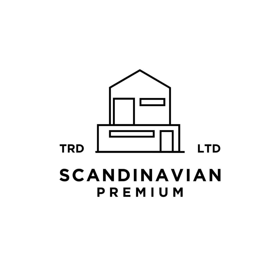 skandinavisches haus illustration vektor logo design