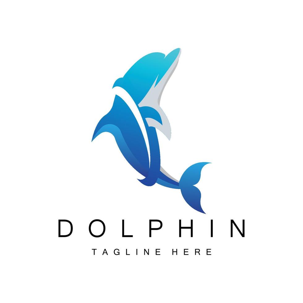 delfin logotyp vektor ikon design, marina djur fiskar typer däggdjur, älskar att flyga och hoppa