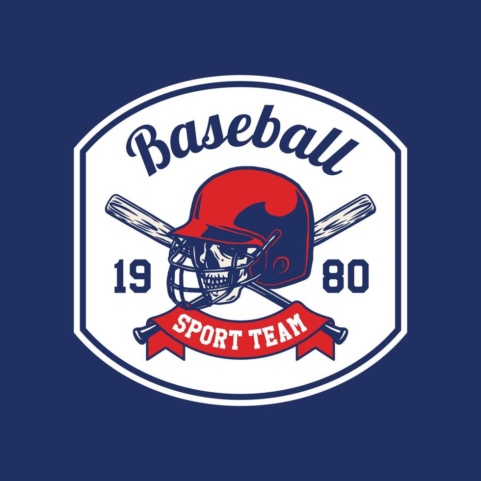 handgezeichnete baseball-embleme von team- und wettbewerbsabzeichen vektor