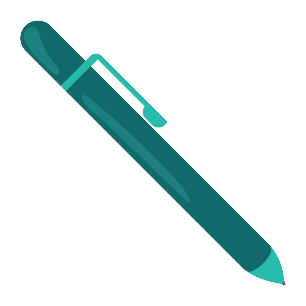 grön penna skolförsörjning vektor
