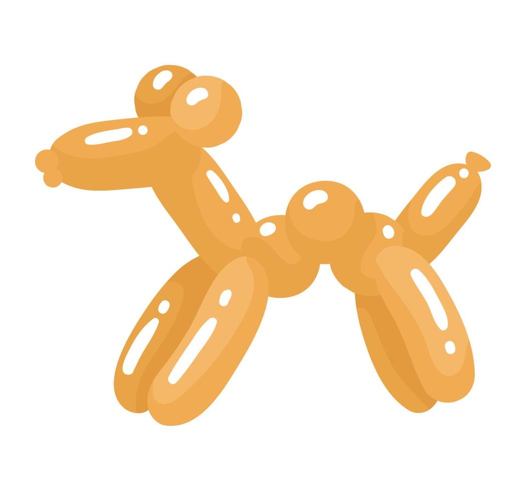 orange hund ballong luft vektor