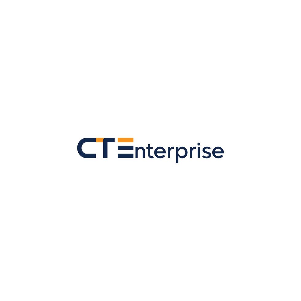 ct, tc Brief editierbare Business-Logo-Design-Vorlage vektor