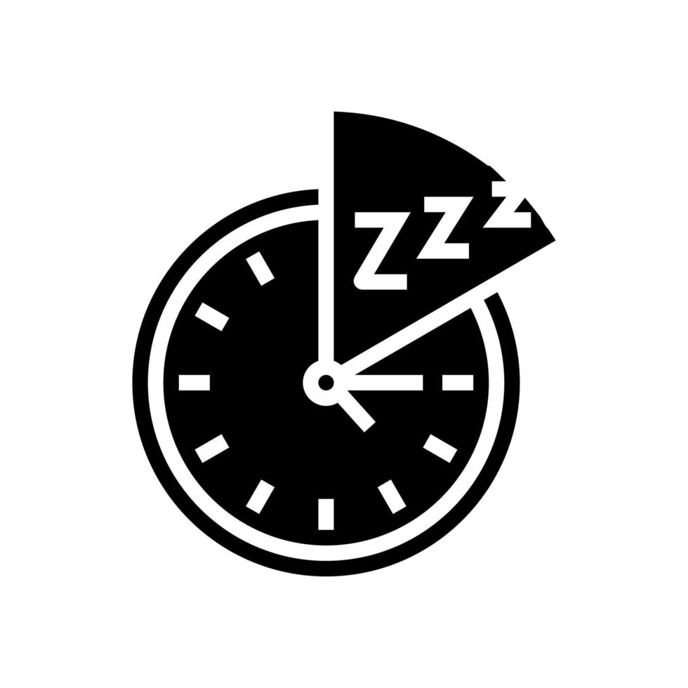 Abbildung des Glyphen-Symbols für Schlafbeschränkungen vektor