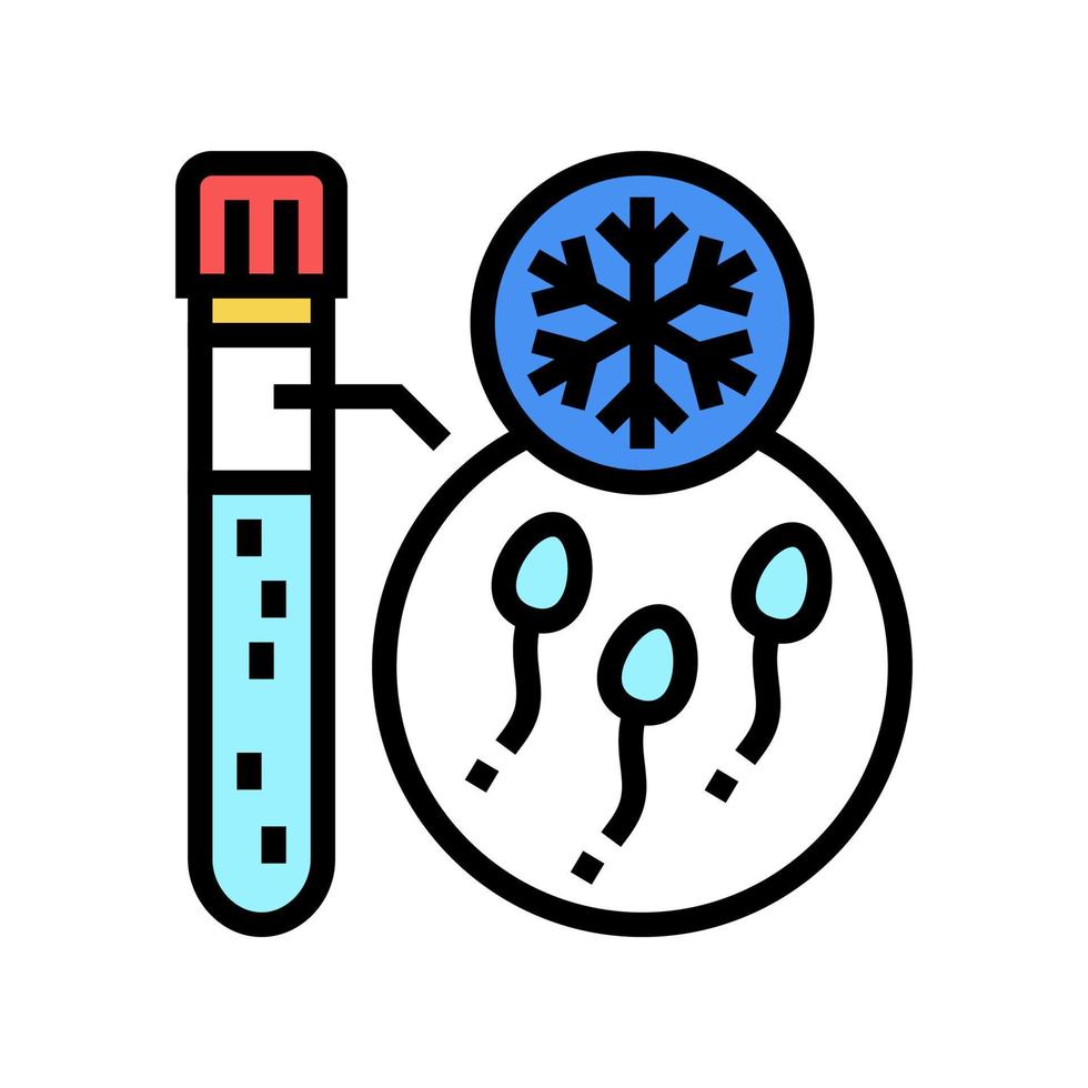 Einfrieren von Spermien Farbe Symbol Vektor Illustration