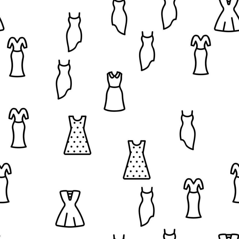 klänning mode kvinnliga vektor seamless mönster
