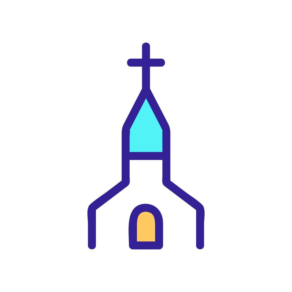 kyrka ikon vektor. isolerade kontur symbol illustration vektor