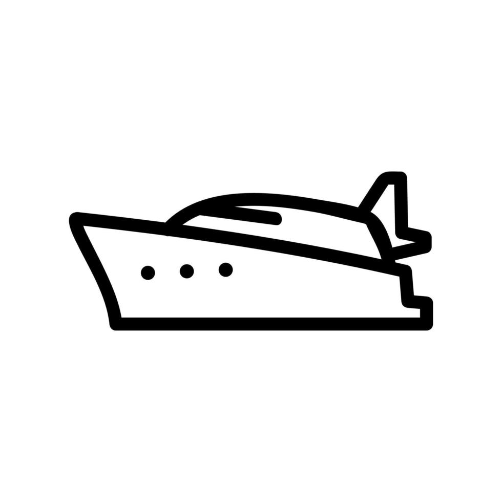 modern yacht ikon vektor. isolerade kontur symbol illustration vektor