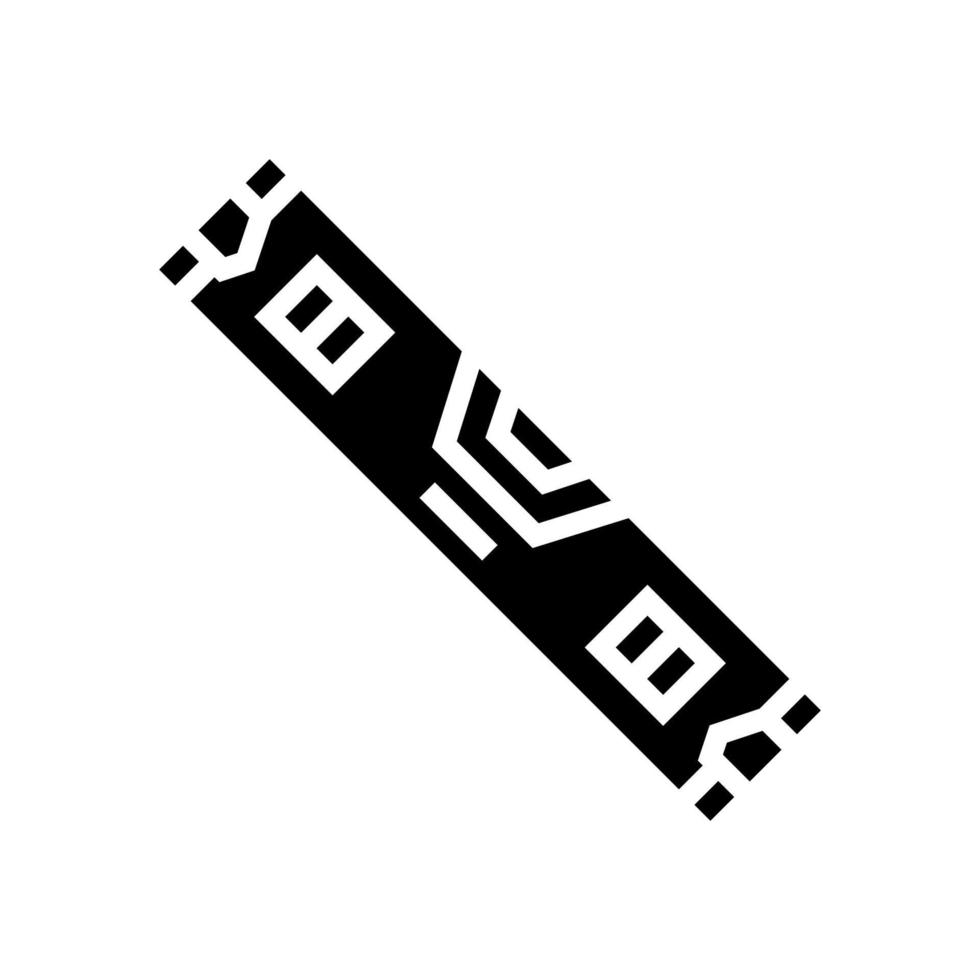 Wasserwaage Zimmermann Ausrüstung Glyph Symbol Vektor Illustration