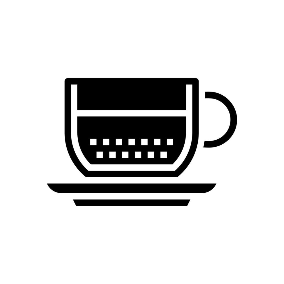 Espresso-Kaffee-Glyphen-Symbol-Vektor-Illustration vektor
