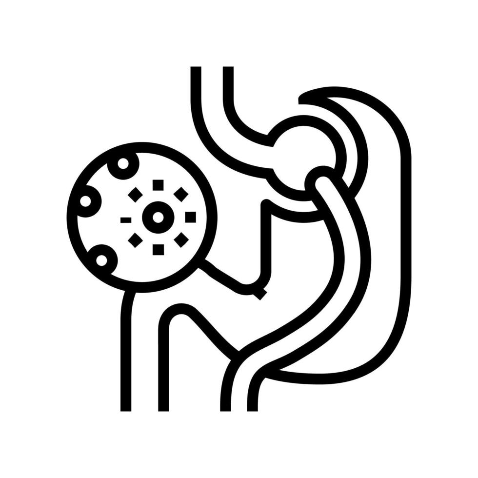 Infektion bariatrische Linie Symbol Vektor Illustration