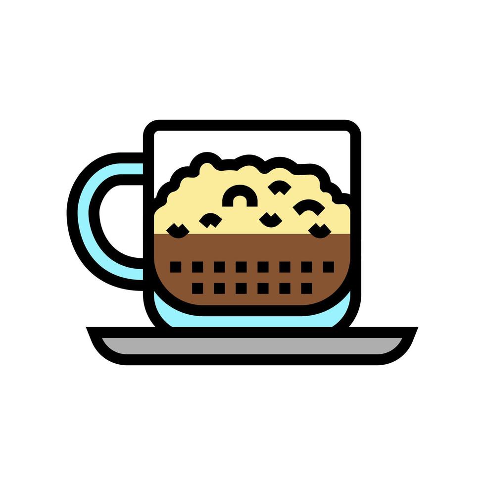 macchiato kaffe färg ikon vektor illustration