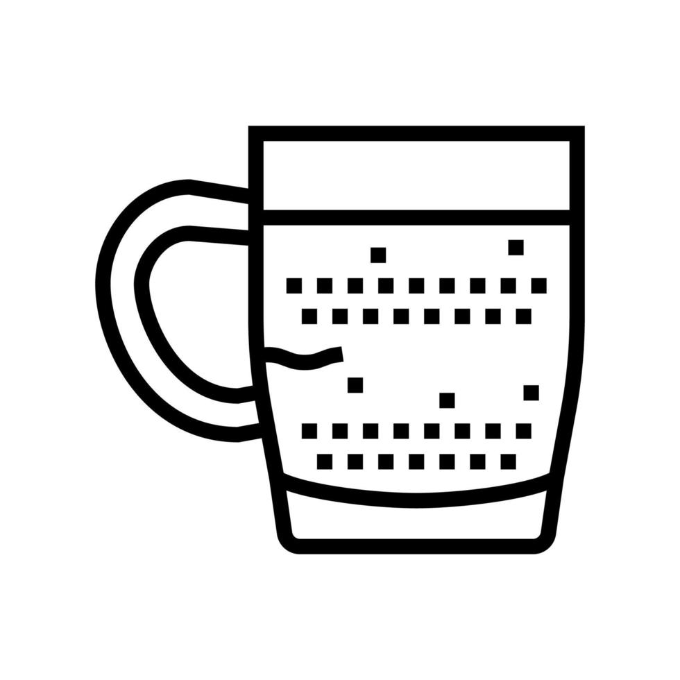 Doppio Kaffeelinie Symbol Vektor Illustration