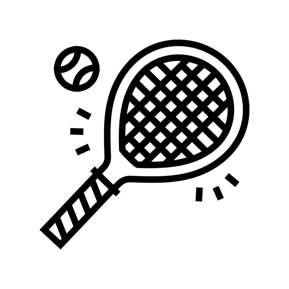 Tennis Sport Spiellinie Symbol Vektor Illustration