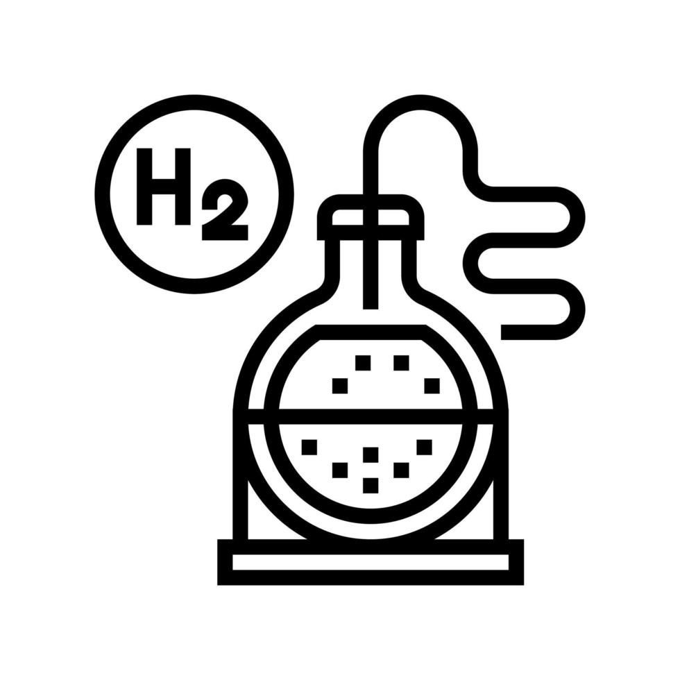 Verwendung in der Synthese Wasserstofflinie Symbol Vektor Illustration