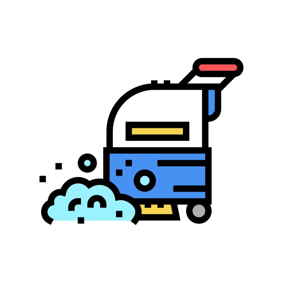 professionell vakuum tvättmaskin färg ikon vektor illustration
