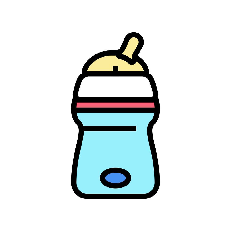 Flasche für die künstliche Ernährung Baby Farbe Symbol Vektor Illustration