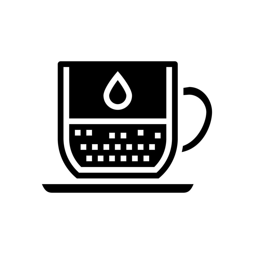 Lungo-Kaffee-Glyphen-Symbol-Vektor-Illustration vektor