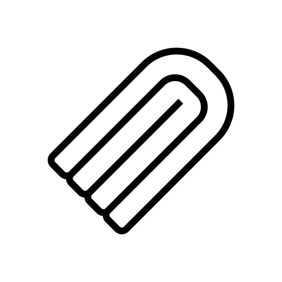 flytande uppblåsbar rundad madrass ikon vektor kontur illustration
