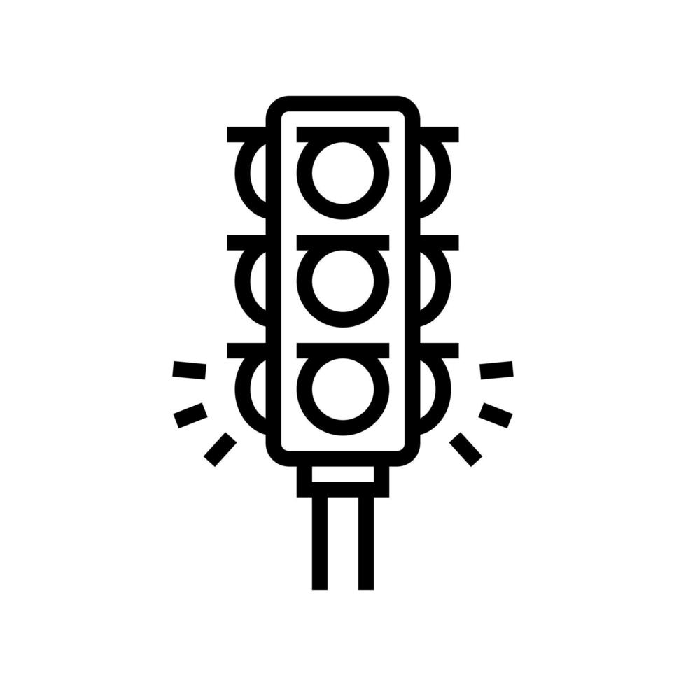 trafikljus linje ikon vektor illustration