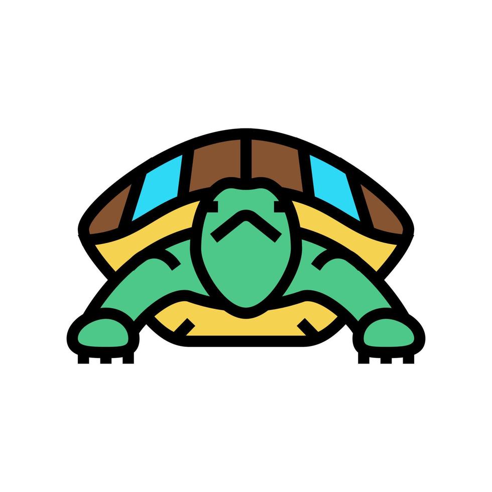 Schildkröte tropische Farbe Symbol Vektor Illustration