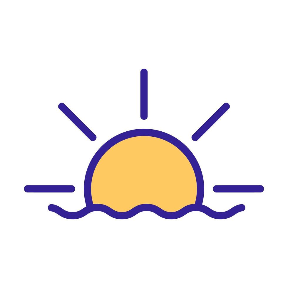 Sonne-Icon-Vektor. isolierte kontursymbolillustration vektor