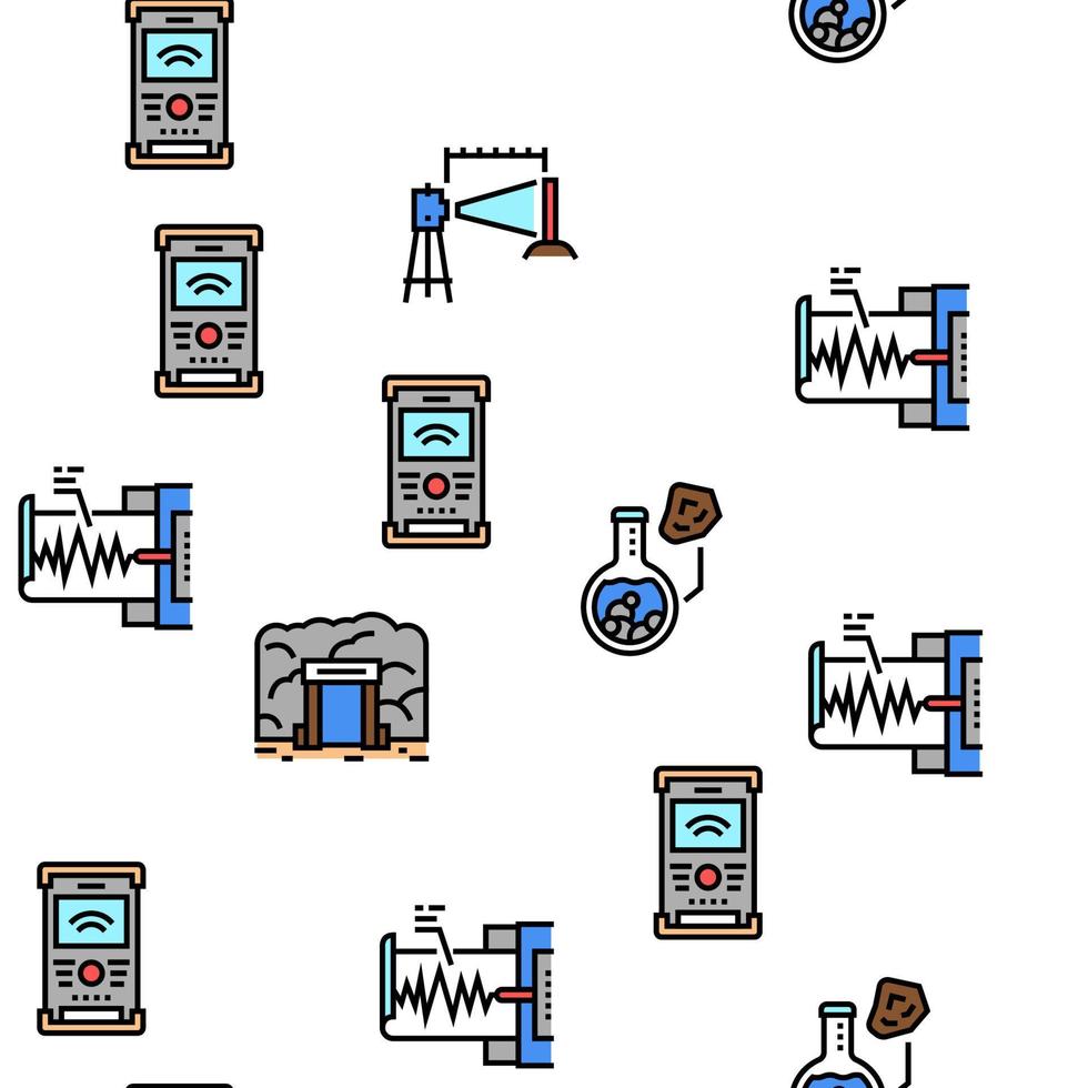 geologi forskar vektor seamless mönster