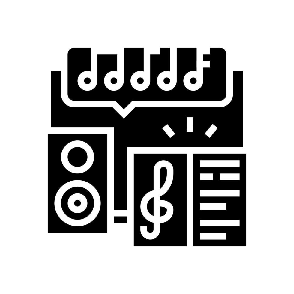 Musikschulunterricht Glyphen-Symbol-Vektor-Illustration vektor