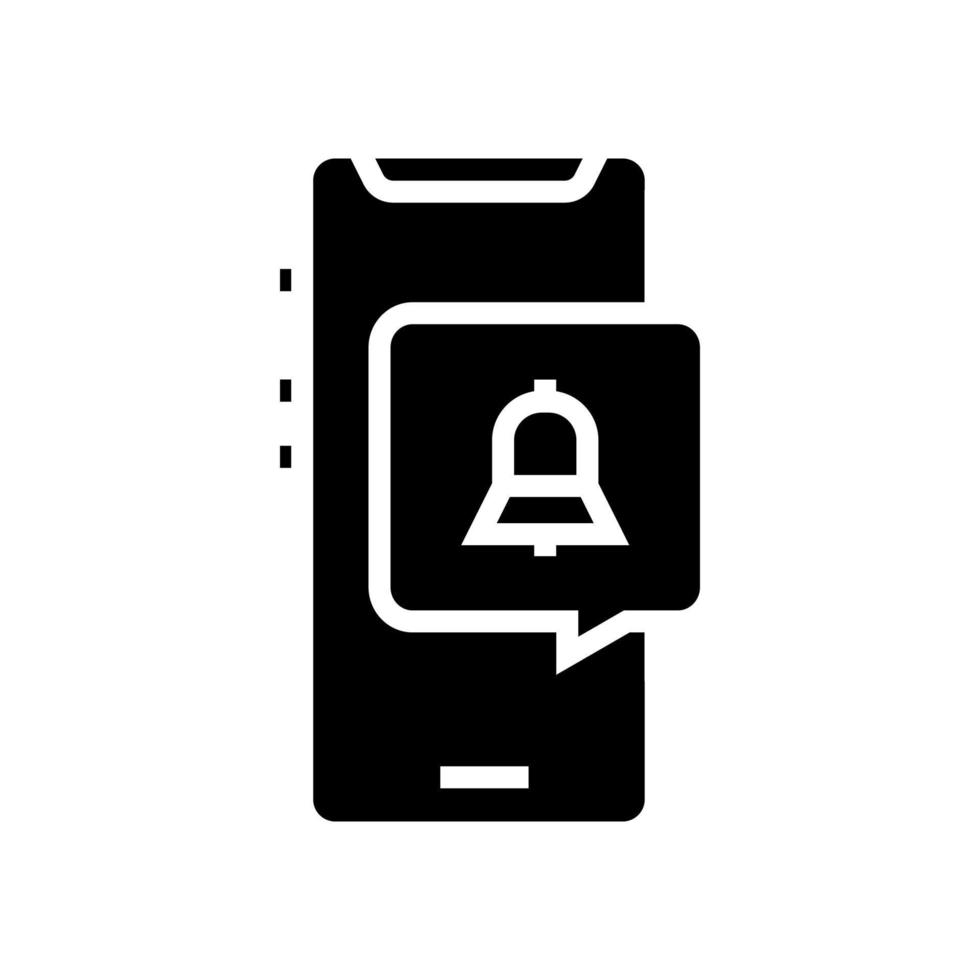 Telefon-Wecker-Glyphen-Symbol-Vektor-Illustration vektor