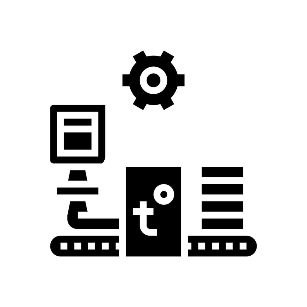 Produktion Mineralwolle Glyphen-Symbol-Vektor-Illustration vektor