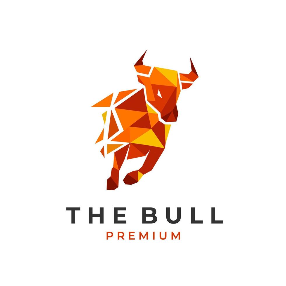 enkel geometrisk red bull vektor illustration logotyp