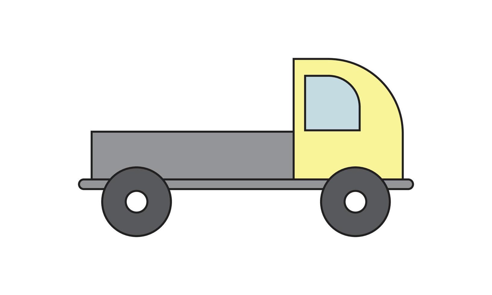 pickup truck för logistiska företag bärare lastbil industriell transport leverans spårning vektorillustration vektor