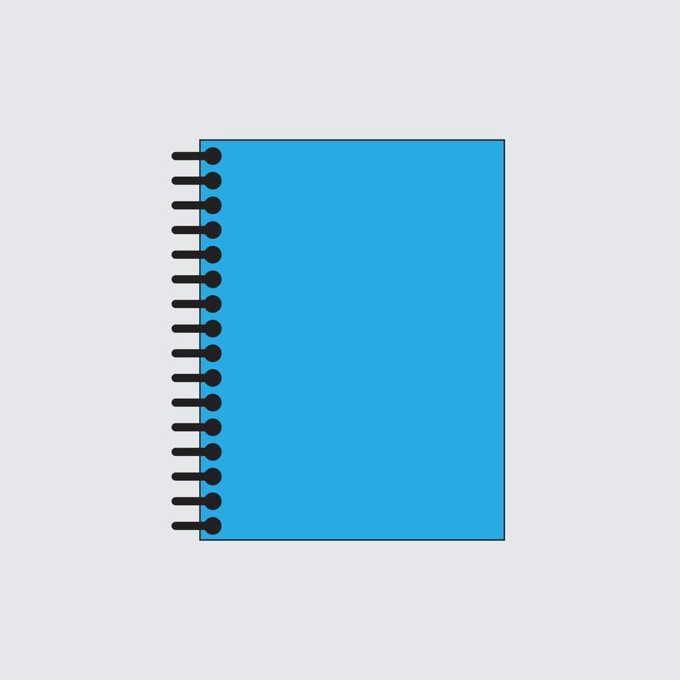 spiral anteckningsbok lärobok för skola, utbildning och kontor vektorillustration vektor