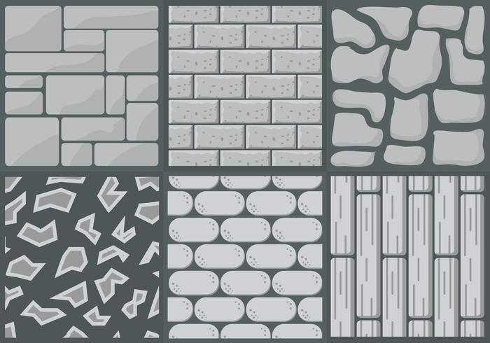 Sammlung von Stone Path Styles in Vektor