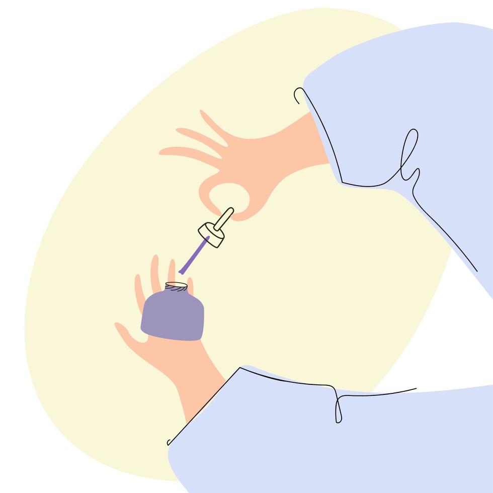 Set auf weißem Hintergrund. Schönheitsbehandlung. natürliche Schönheit. mädchengesichtsbehandlung und hautpflege.vektorillustration vektor