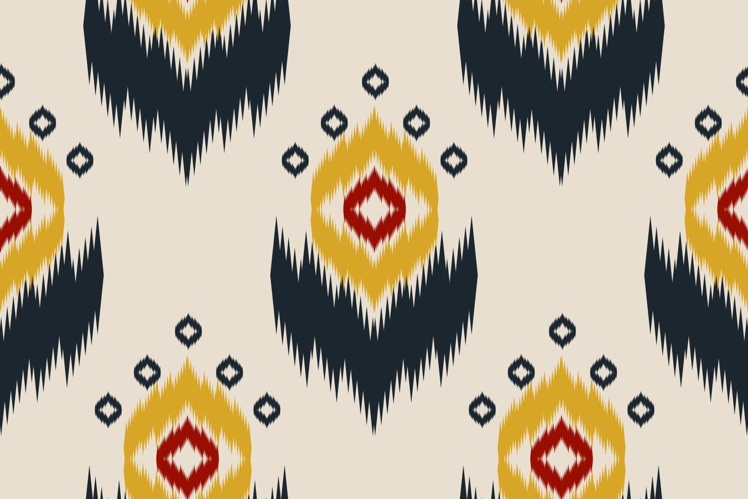 ikat etniska sömlösa mönster i tribal. design för bakgrund, tapeter, vektorillustration, tyg, kläder, matta, broderi. vektor