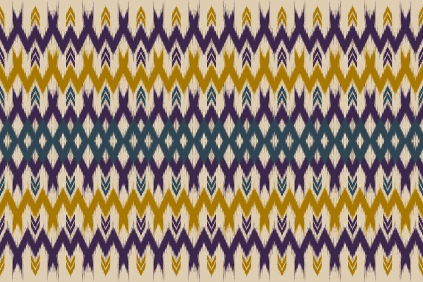 ikat ethnisches nahtloses muster traditionell. gestreifter aztekischer Stil. Design für Hintergrund, Tapete, Vektorillustration, Textil, Stoff, Kleidung, Batik, Teppich, Stickerei. vektor